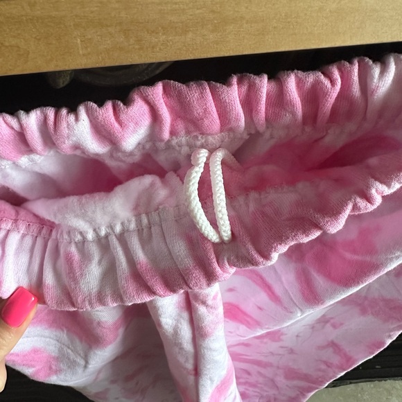 Pink Tie Dye Jerzees sweatpants unisex size S - Picture 2 of 6